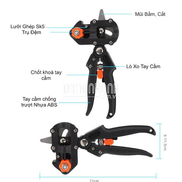 VTLN-KM11 - Bộ Kéo Ghép Cành Túi Dù Đa Năng Tiện Lợi Đài Loan 2 IN 1