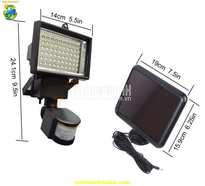 Đèn năng lượng mặt trời cảm biến treo tường 60 LED - L2F