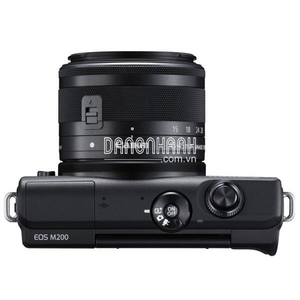 MÁY ẢNH CANON EOS M200 KIT EF-M15-45MM F3.5-6.3 IS STM + EF-M 22MM F2 STM - ĐEN