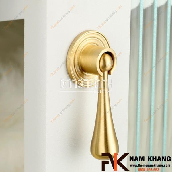 Núm tủ đồng cao cấp màu vàng mờ NK285D | Zalo 0901 196 552