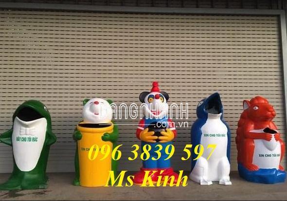 Thùng hình chim cánh cụt, thùng rác hình thú đẹp giá rẻ - 096 3839 597 Ms Kính