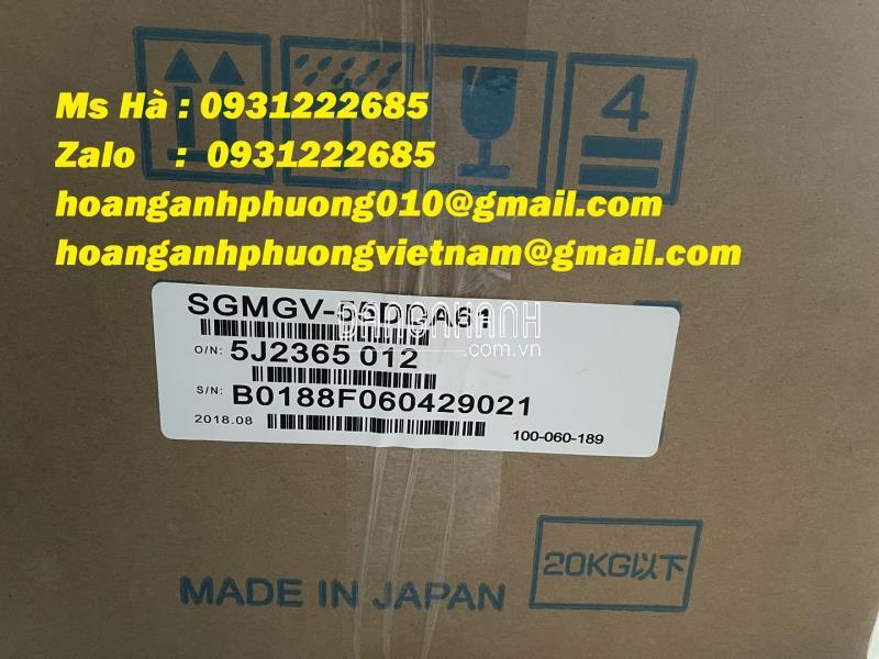 Bộ servo motor yaskawa SGMGV-55DDA61 chính hiệu - ưu đãi giá 