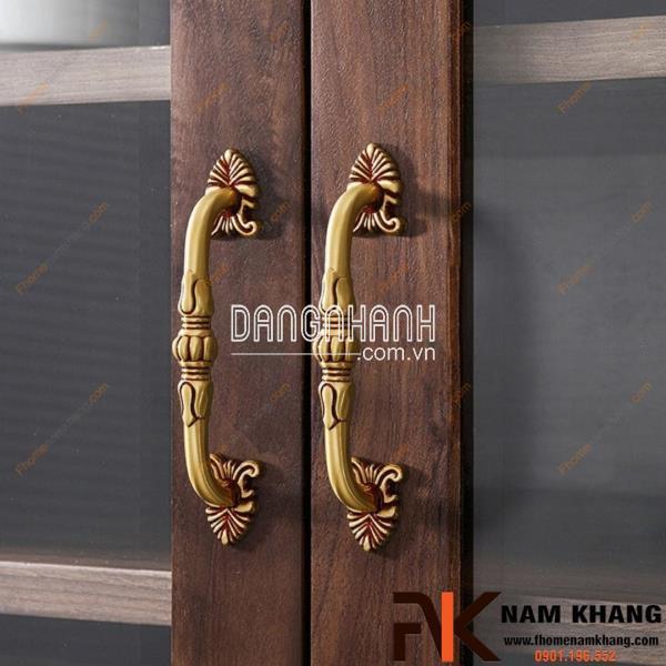 Tay nắm cửa tủ đồng cổ điển NK451D | Zalo 0901 196 552