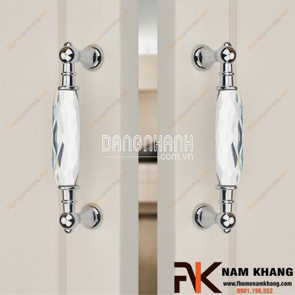 Tay nắm cửa tủ phối pha lê cao cấp NK295 | Zalo 0901 196 552