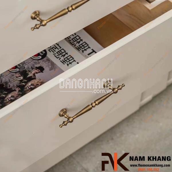 Tay nắm tủ cổ điển chất liệu đồng NK522D | Zalo 0901 196 552