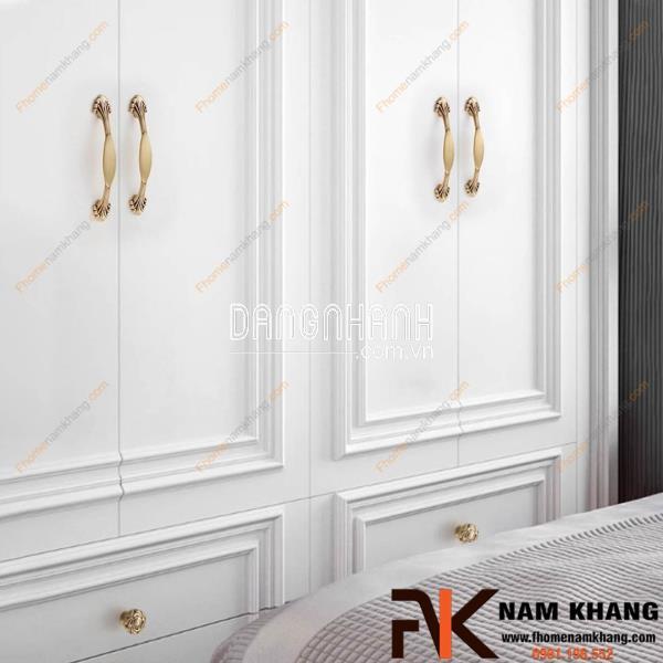 Tay nắm tủ cổ điển màu đồng NK449D | Zalo 0901 196 552
