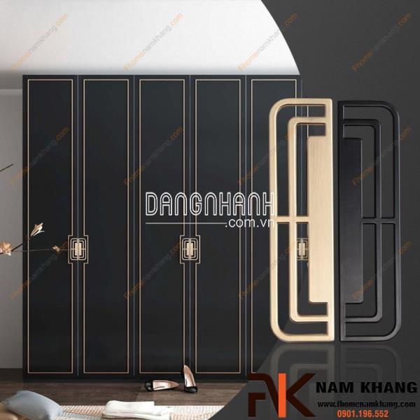 Tay nắm tủ dạng cặp màu vàng mờ NK225 | Zalo 0901 196 552