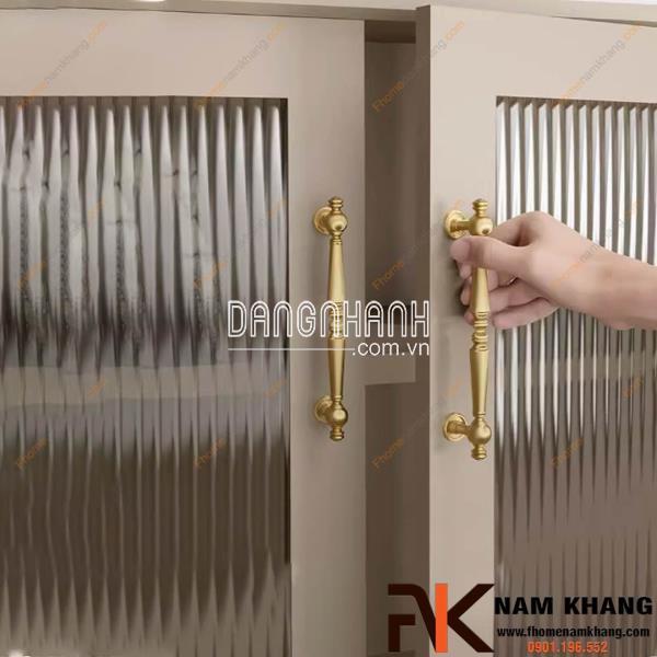 Tay nắm tủ đồng dạng trơn cao cấp NK414D | Zalo 0901 196 552