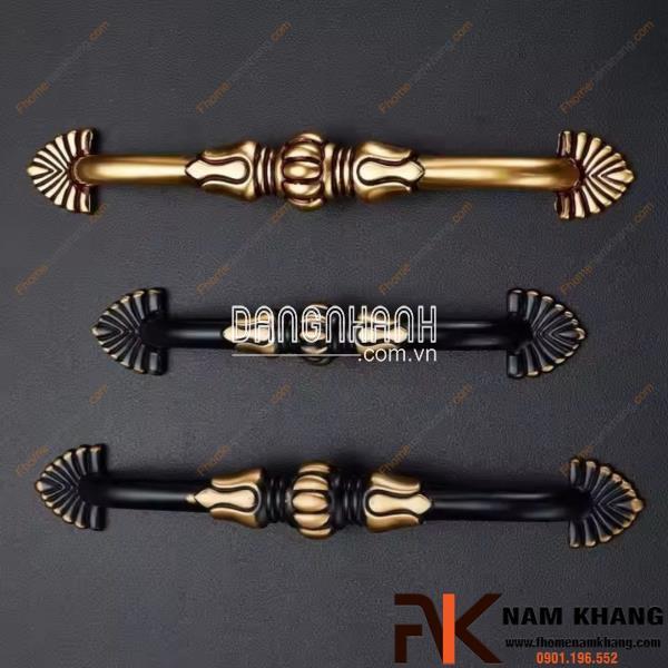 Tay nắm tủ đồng họa tiết cổ điển NK451D | Zalo 0901 196 552