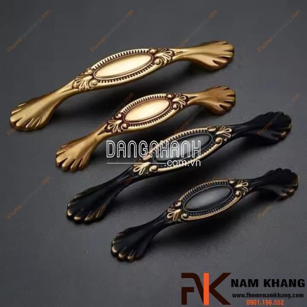 Tay nắm tủ đồng hoa văn cổ điển NK203 | Zalo 0901 196 552