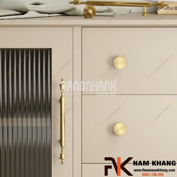 Tay nắm tủ đồng kiểu dáng cổ điển NK521D | Zalo 0901 196 552