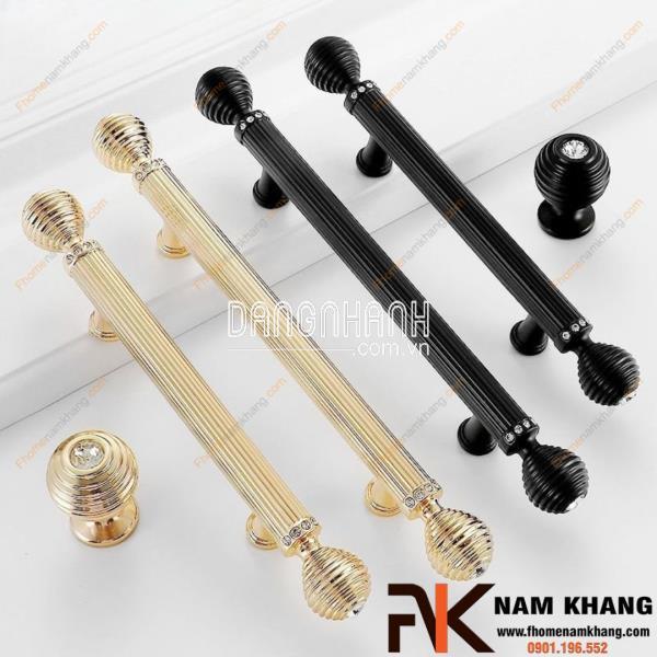 Tay nắm tủ hợp kim đính pha lê cao cấp NK405 | Zalo 0901 196 552