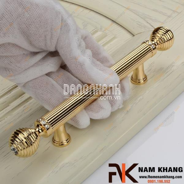 Tay nắm tủ hợp kim đính pha lê cao cấp NK405 | Zalo 0901 196 552