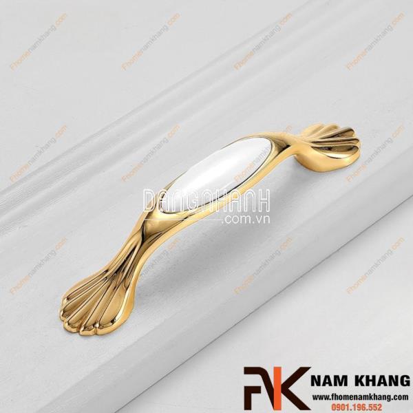 Tay nắm tủ hợp kim phối sứ trắng cao cấp NK019 | Zalo 0901 196 552