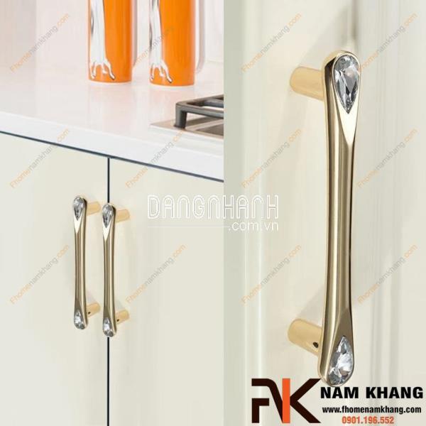 Tay nắm tủ kết hợp đá pha lê NK439 | Zalo 0901 196 552