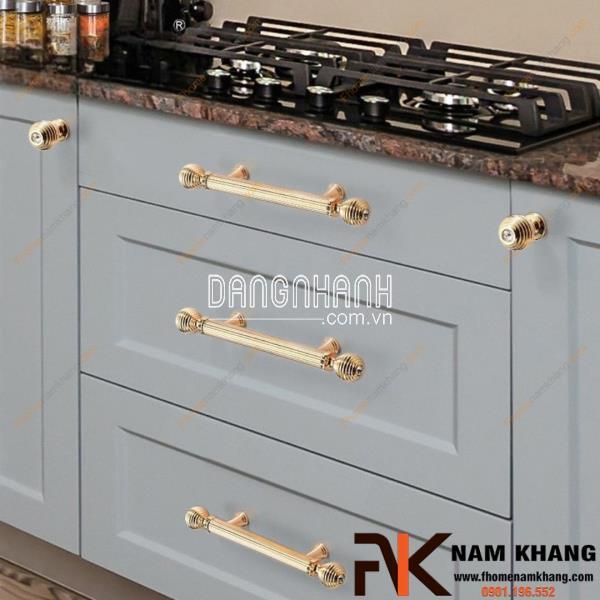 Tay nắm tủ phối đá pha lê cao cấp NK405 | Zalo 0901 196 552