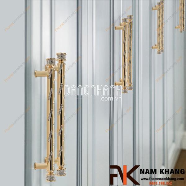 Tay nắm tủ phối đá pha lê cao cấp NK440 | Zalo 0901 196 552