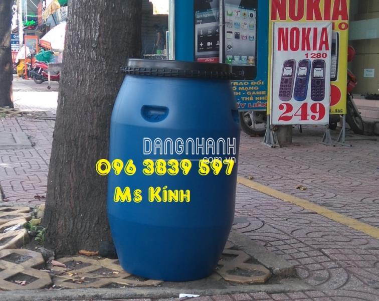Bán thùng phuy nhựa 120 lít có nắp đựng hóa chất công nghiệp - 096 3839 597 Ms Kính