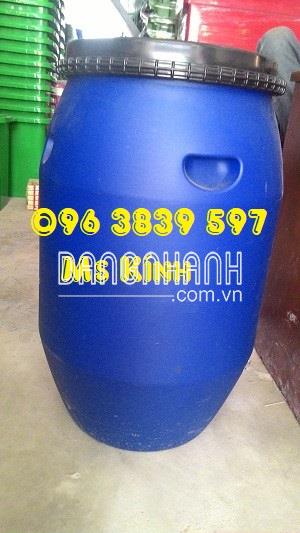 Bán thùng phuy nhựa 120 lít có nắp đựng hóa chất công nghiệp - 096 3839 597 Ms Kính