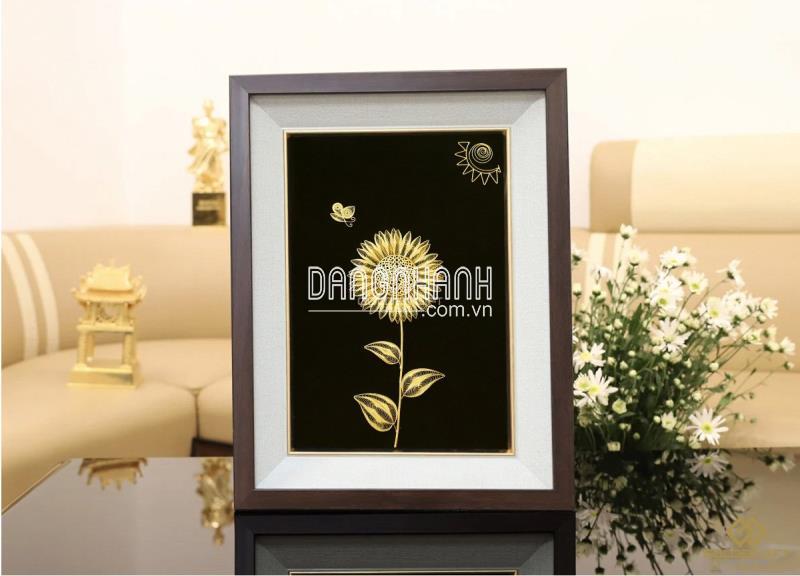 TRANH HOA HƯỚNG DƯƠNG MẠ VÀNG - HHD02