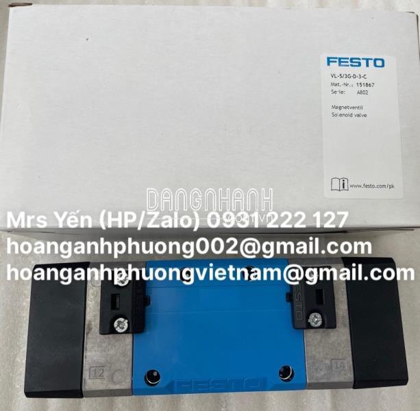 VL-5/3G-D-3-C | Van Festo nhập khẩu trực tiếp BH 12 tháng