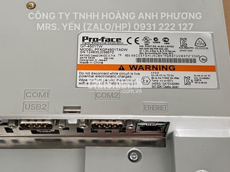 [PFXGP4501TADW] Phân phối màn hình Proface các loại