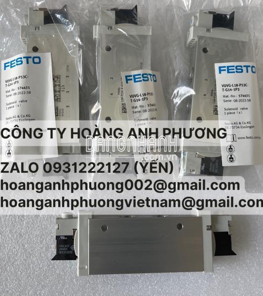 Cung cấp Van điện từ Festo giá tốt BH 12 tháng | VUVG-L18-P53C-T-G14-1P3