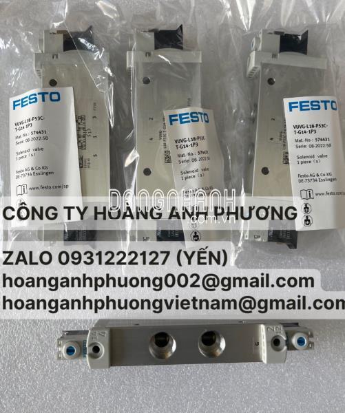 Cung cấp Van điện từ Festo giá tốt BH 12 tháng | VUVG-L18-P53C-T-G14-1P3