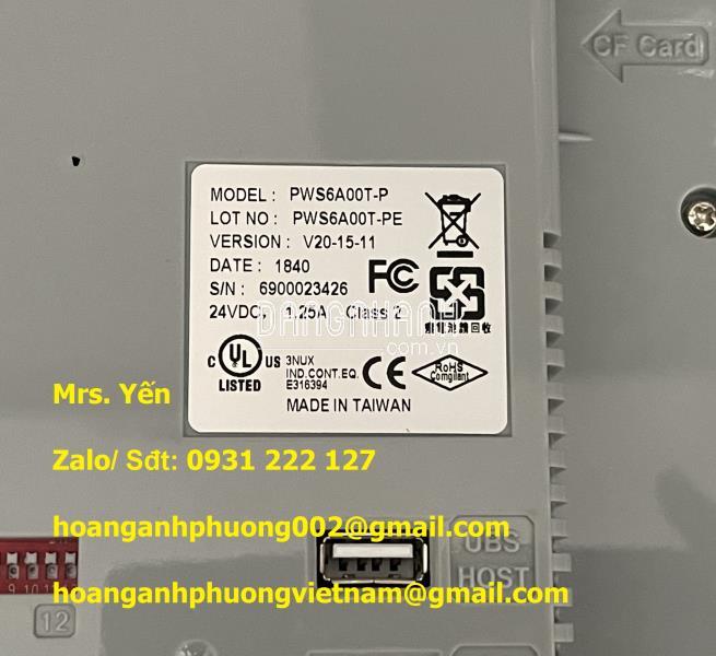 PWS6A00T-P Màn hình cảm ứng Hitech Taiwan | Hoàng Anh Phương