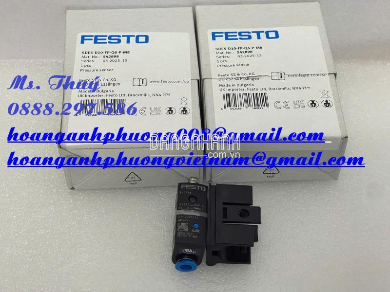 Cảm biến áp suất SDE5-D10-FP-Q6-P-M8 - Hàng Festo nhập khẩu