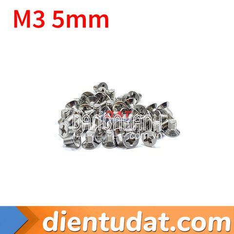 Vít Đầu Bằng Thép Không Gỉ M3 5mm 10mm 16mm 20mm - 50 con