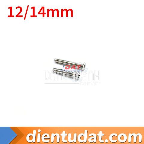 Vít Đầu Bằng Thép Không Gỉ M2 12mm 14mm - 50 con