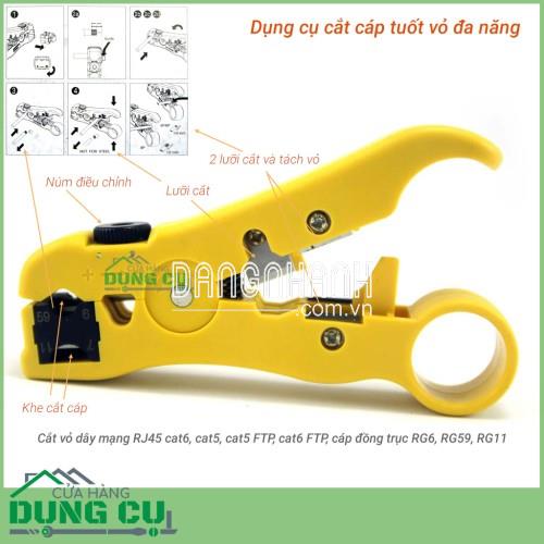 Dụng cụ cắt tách tuốt vỏ cáp đa năng (dao cắt cáp đồng trục, điện thoại, cáp mạng)