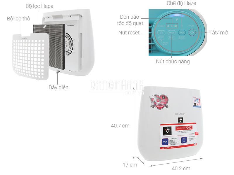 MÁY LỌC KHÔNG KHÍ SHARP FP-J30E-A (< 23M2, PM 2.5)