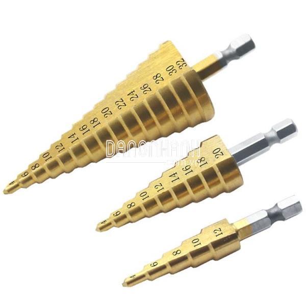Mũi khoan bước tháp mạ titan - 3mm-12mm