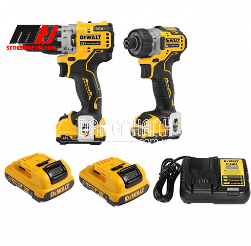 Combo 12V DCD706 + DCF601 + 2pin 2Ah + sạc DCB112 + Valy DCK26706D2