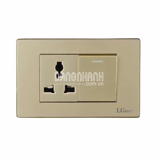 Công tắc ổ cắm âm tường hai chức năng | LG-AC1P1S-02GP