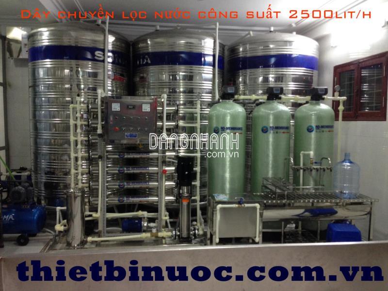 HỆ THỐNG SẢN XUẤT NƯỚC UỐNG TINH KHIẾT CÔNG SUẤT 2500 LIT/H