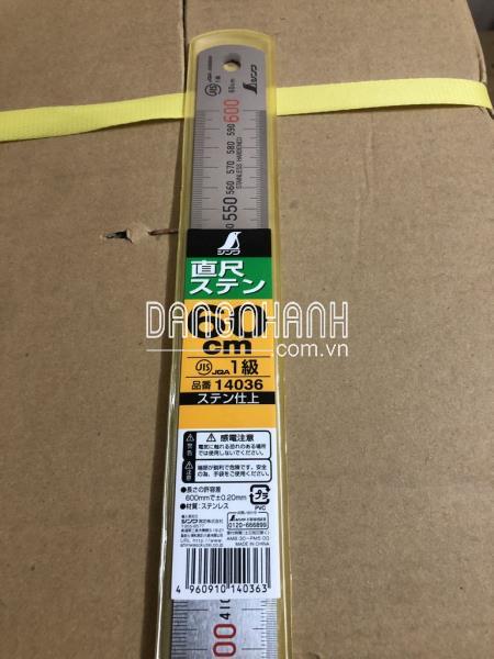 Thước thép thẳng không gỉ 600mm 14036