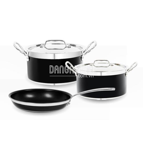 BỘ NỒI CHẢO MÀU ĐEN HAFELE COOKWARE- BLACK 531.08.043