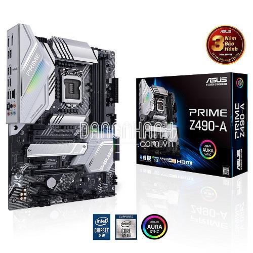 Bo mạch chủ ASUS PRIME Z490-A, LGA 1200, AURA Sync