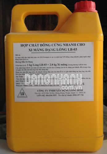 PHỤ GIA XI MĂNG ĐÔNG KẾT NHANH LB-03