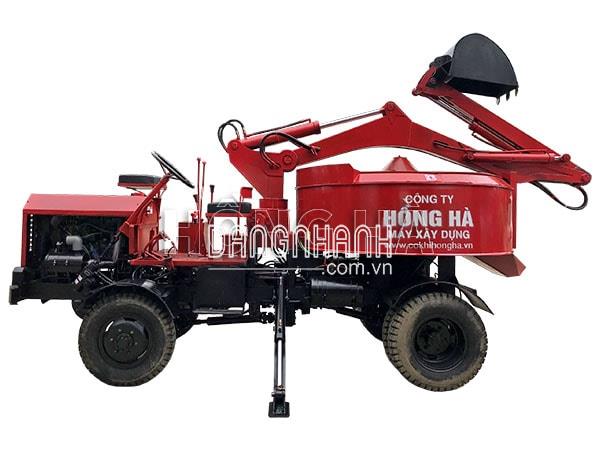 Máy trộn bê tông tự cấp liệu 9 bao 2 cầu động cơ 4 máy