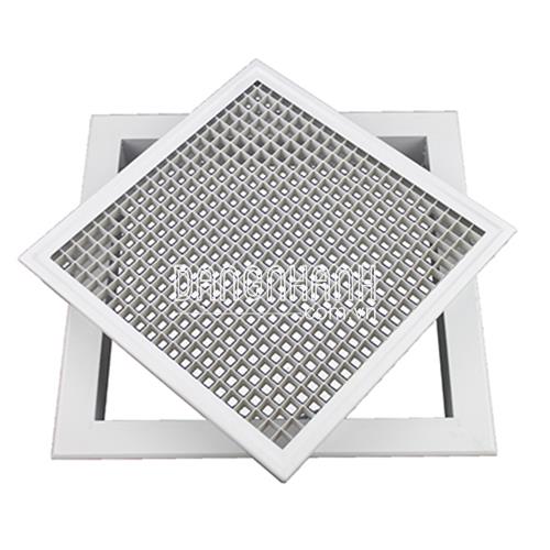 Cửa gió cánh chỉnh 2 lớp nan bầu dục tháo lắp