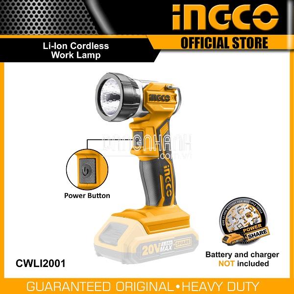 Đèn làm việc dùng pin Lithium Ingco CWLI2001 (20V) (Chưa Pin & Sạc)