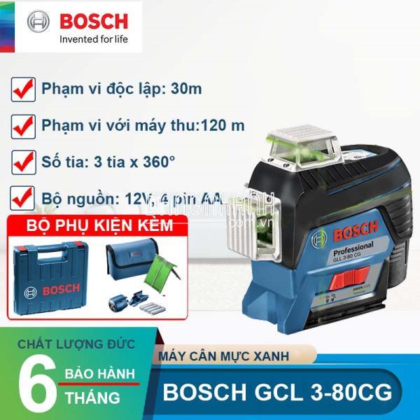 Máy cân mực laser Bosch GLL 3-80 CG (tia xanh)