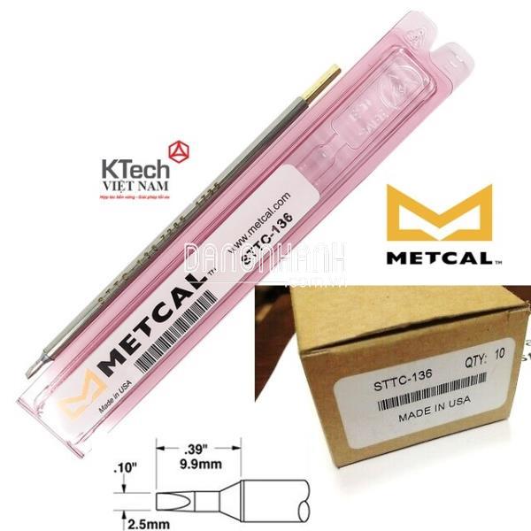 MŨI HÀN, TÍP HÀN STTC-136 (TRẮNG, HOA KỲ, KIM LOẠI)