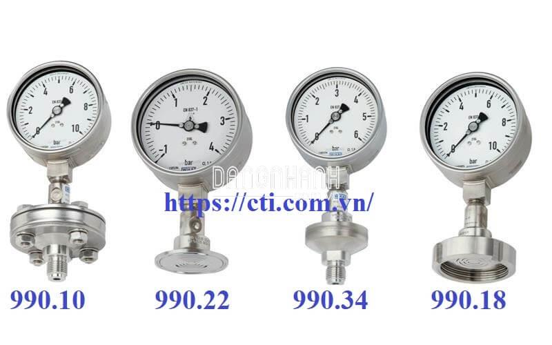 Đồng hồ áp suất màng WIKA 990