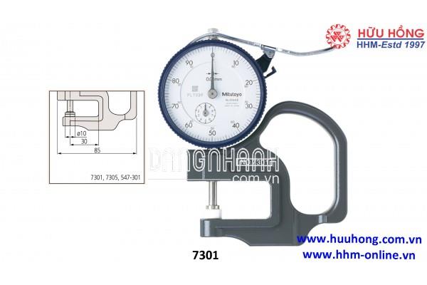 7301 Đồng hồ đo độ dày 0-10mmx0.01 Mitutoyo