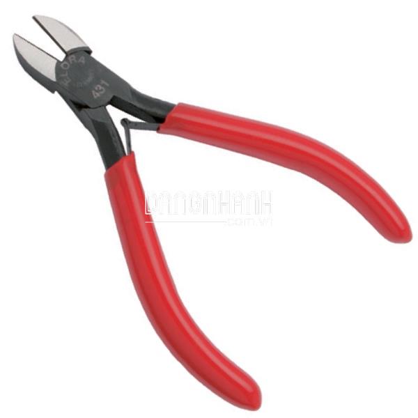 435 kềm cắt cạnh mũi nhọn cán bọc nhựa, chuyên dụng cắt chân linh kiện